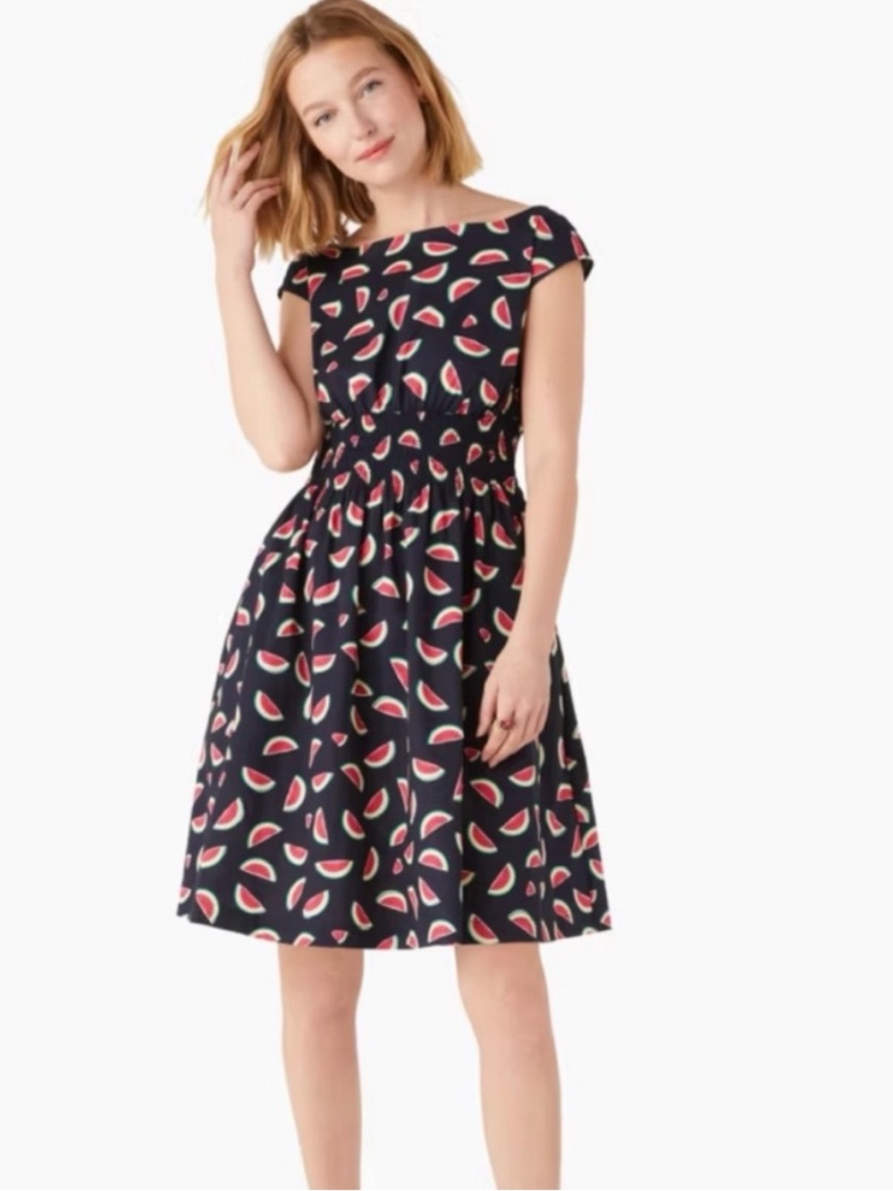 Kate Spade Watermelon Print Dress Navy Size XS